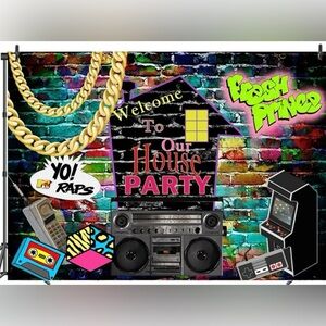 Black and Red Party Boombox Decoration